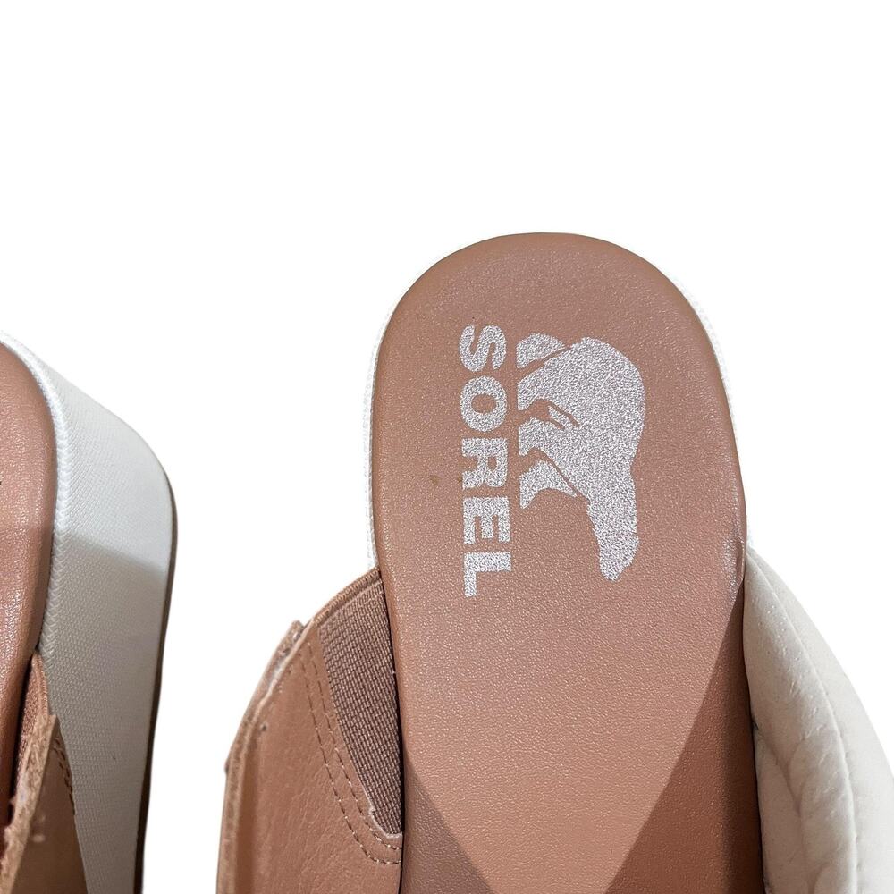 Sorel Shoes Cameron Flatform Puff Wedge Mule Sandal Size 8 | Color: Cream/White - Picture 8 of 11